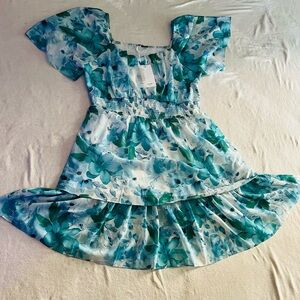 Grace Karin Teal Floral Maxi Dress